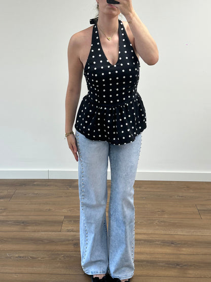 Polkadot Halter Top