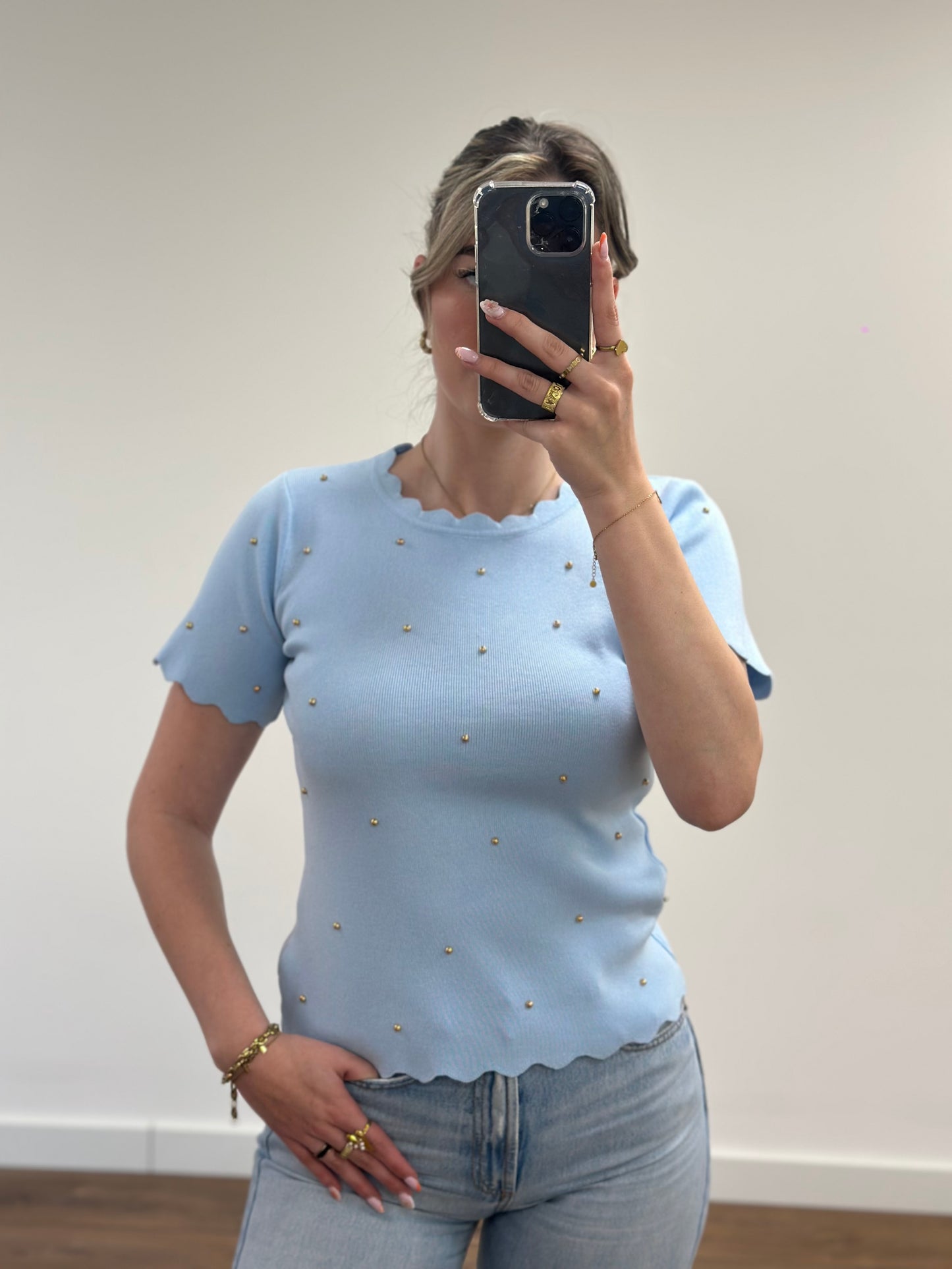Studs Tee - Baby blue