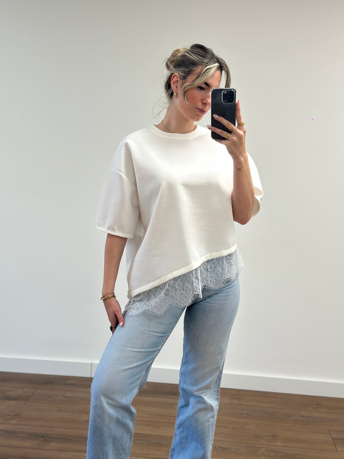 Lace Tee - White