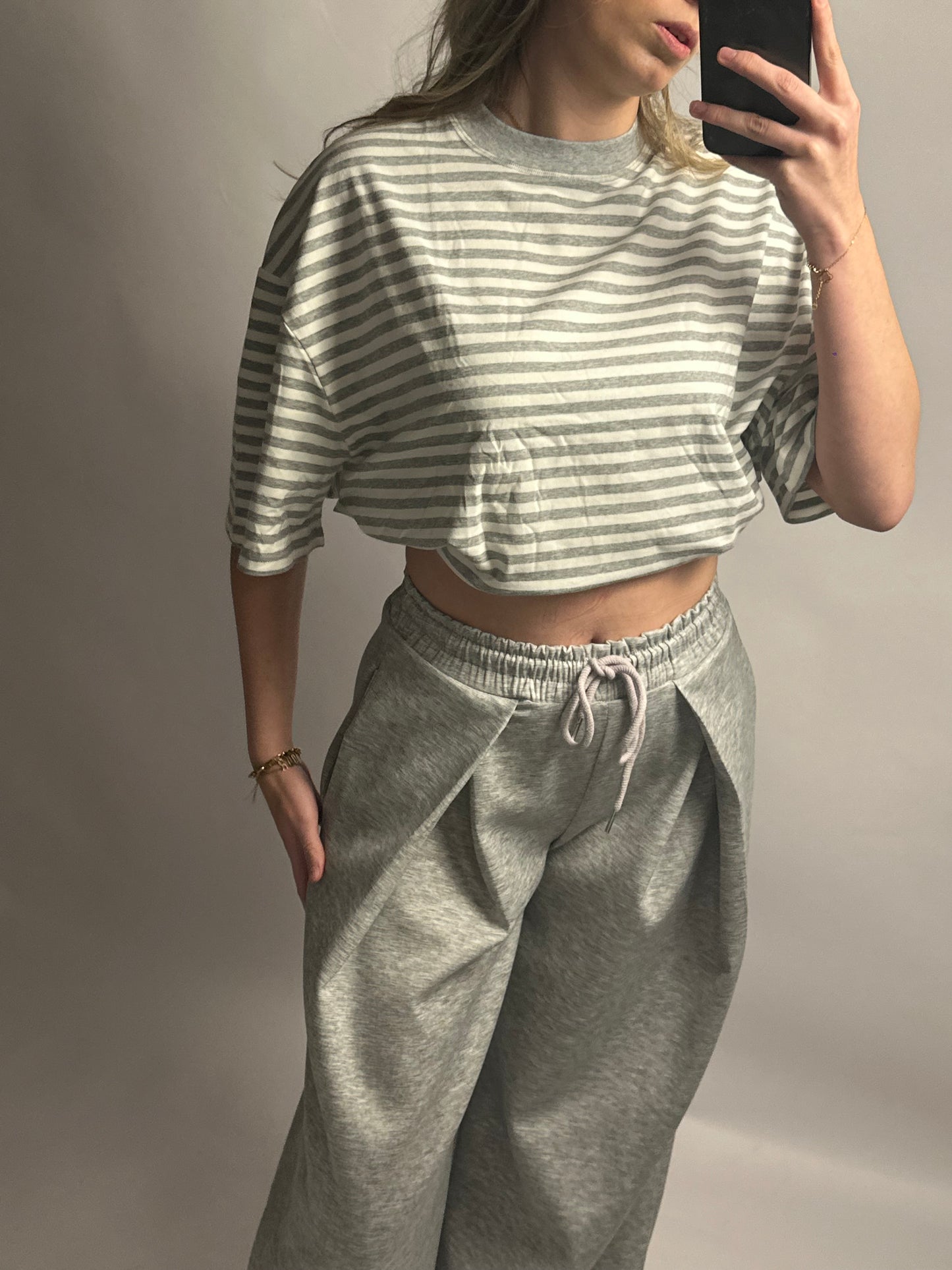 Wide Leg Jogger - Grey