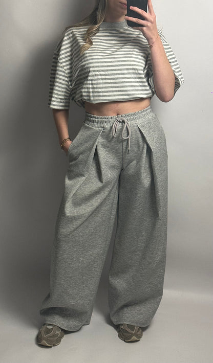 Wide Leg Jogger - Grey