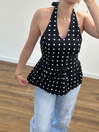 Polkadot Halter Top