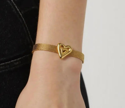 Heart bracelet - Gold