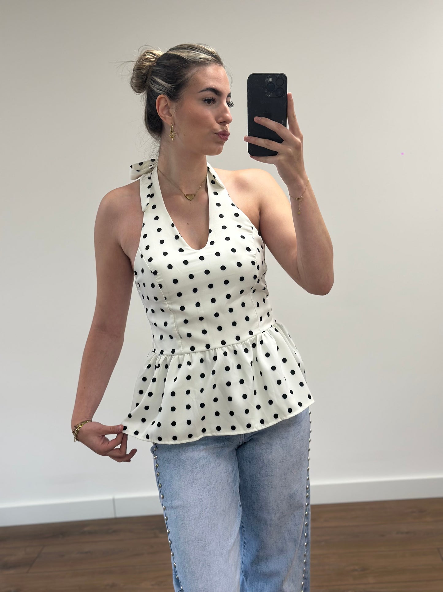 Polkadot Halter Top