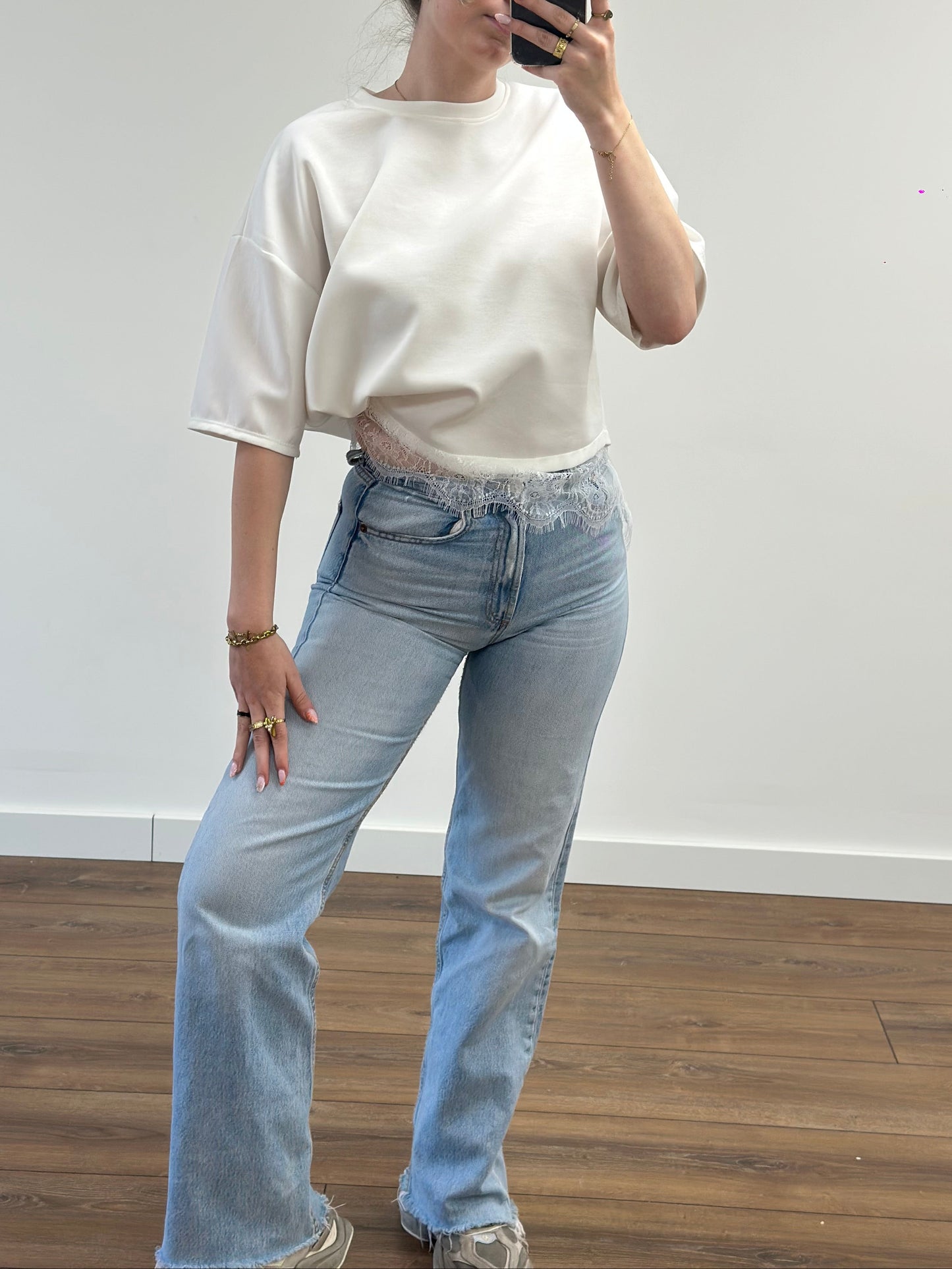 Lace Tee - White